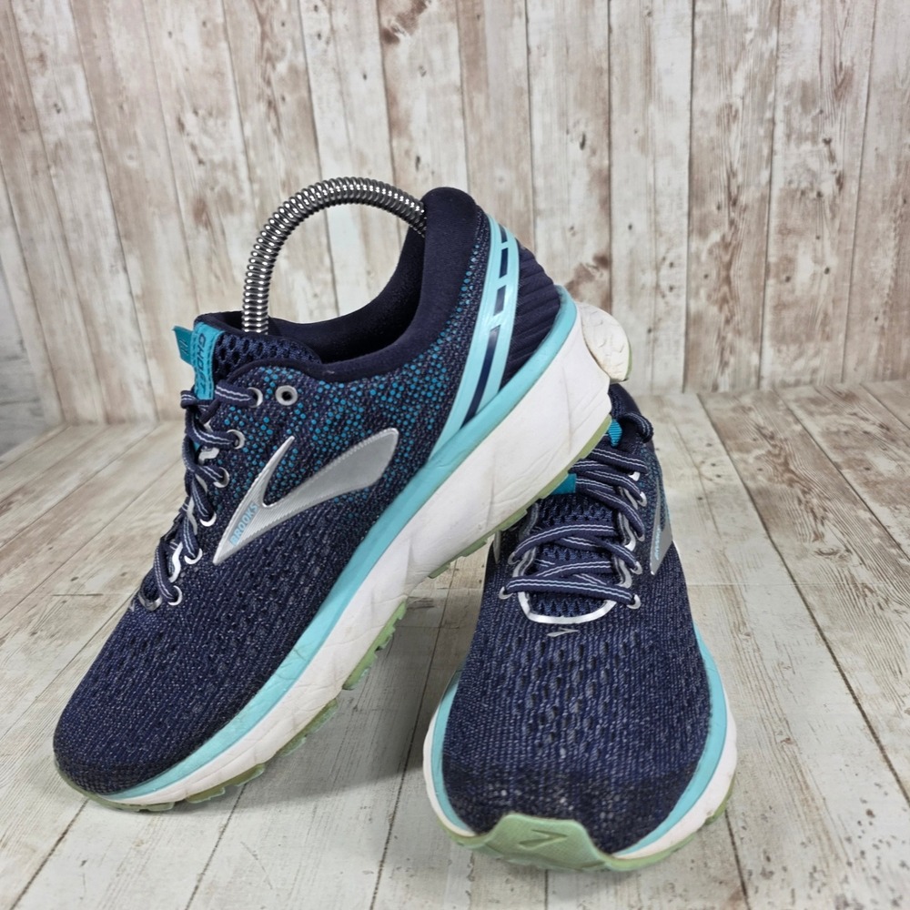 Brooks Ghost 11 Women's Running Shoes Navy Teal Size 7.5 Athletic Sneakers - Picture 5 of 8